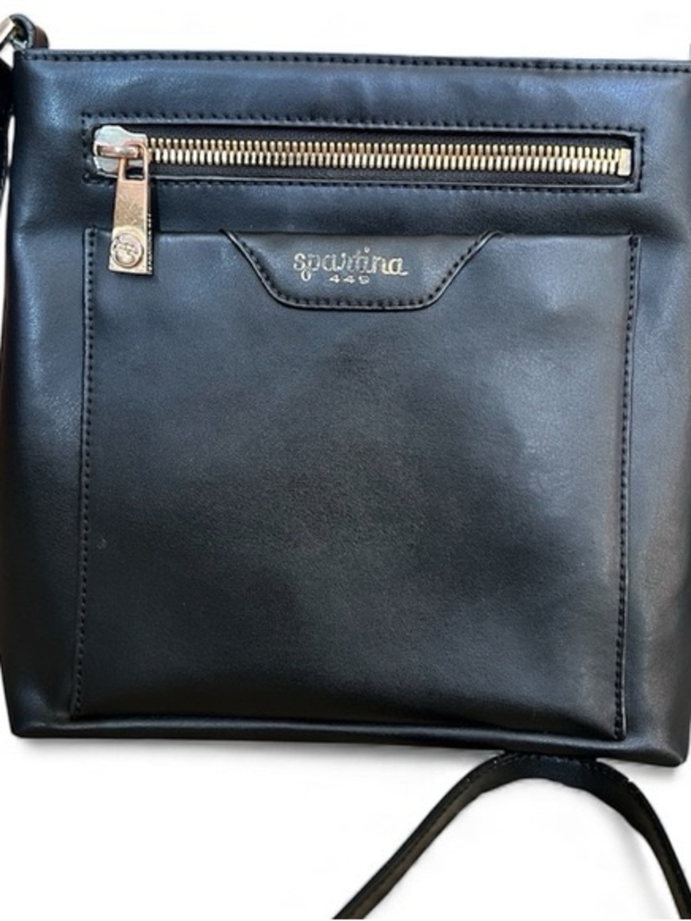 Spartina 445 Middleton  Black Crossbody Bag with Gold Hardware